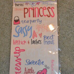 NEW JUNKITZ EXPRESSIONZ PRINCESS GIRL RUB ONS TRANSFERS